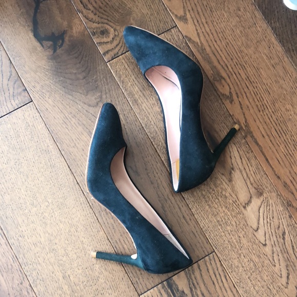 Dark green suede pumps, 36 - Picture 4 of 4
